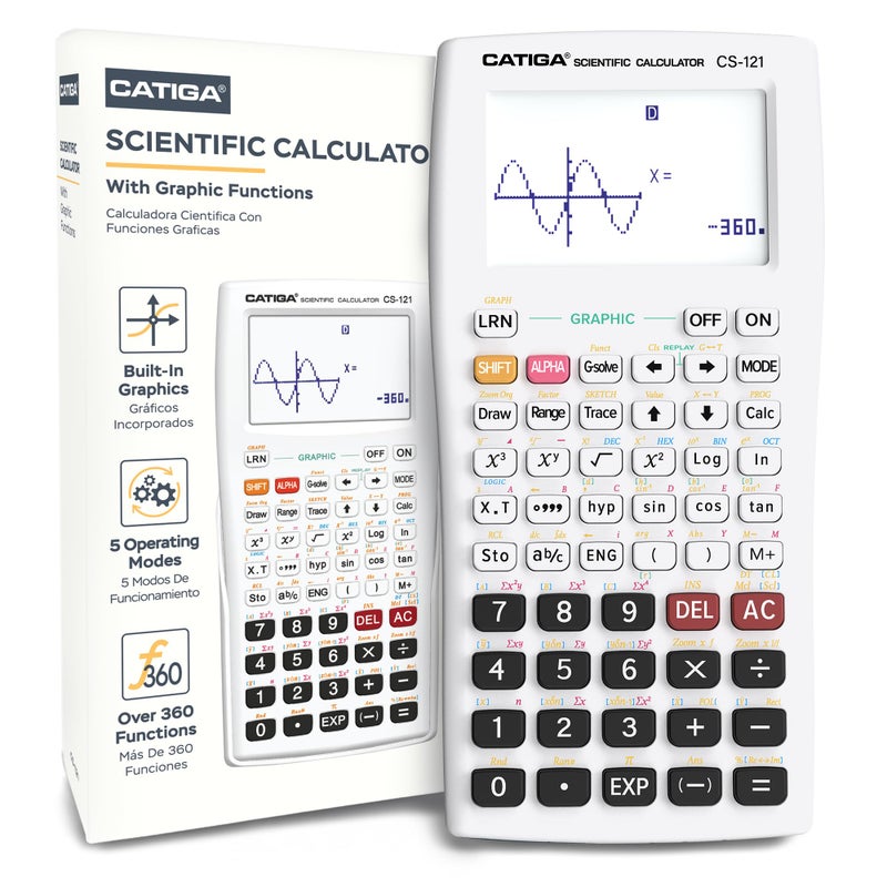 CATIGA Scientific Calculator with Graphic Functions - Multiple Modes with Intuitive Interface - Perfect for Students of Beginner and Advanced Courses, High School or College - Image 1